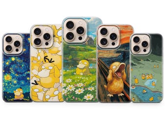 Psyduck Phone Case  Kawaii  Cartoon Funny  Cover for iPhone 17, 17Pro, 16e, 15, 14, 13, 12, Samsung S26, S25, A17, A57, Pixel 10Pro, 9A