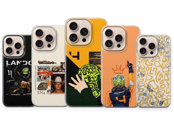 Lando Norris Phone Case F1 Motorsport Cars Cover for iPhone 17, 17Pro, 16e, 15, 14, 13, 12, Samsung S26, S25, A17, A57, Pixel 10Pro, 9A