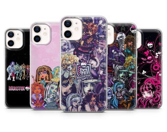Monster High Phone Case Gothic Fashion Monsters Cover for iPhone 17, 17Pro, 16e, 15, 14, 13, 12, Samsung S26, S25, A17, A57, Pixel 10Pro, 9A