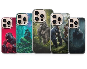 Gorilla Phone Case Powerful Jungle Wildlife Cover for iPhone 18Pro, 17, 16e, 15, 14, 13, 12, Samsung S26, S25, A17, A57, Pixel 11, 10, 9A