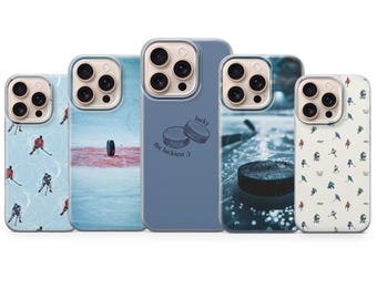 Ice Hockey Phone Case Winter Sport Team Spirit Cover for iPhone 17, 17Pro, 16e, 15, 14, 13, 12, Samsung S26, S25, A17, A57, Pixel 10Pro, 9A