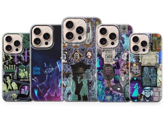 Funda para teléfono con diseño de Mansión Embrujada, estilo gótico fantasmal, para iPhone 18Pro, 17, 16e, 15, 14, 13, 12, Samsung S26, S25, A17, A57, Pixel 11, 10