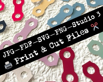 Printable Tag Hole Reinforcers: 8 Colors, DIY Embellishments (Digital Download)