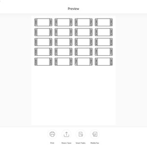 May include: A printable sheet with 25 blank film strip frames. Each frame has a black border and the numbers 196634 through 196638 printed on the top right corner.