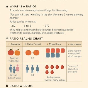 Ratio Realms: A Magical Math Guide Printable Anchor Chart