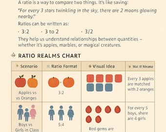 Ratios and Rates Anchor Chart: 6th Grade Math Poster (digital Print) - Etsy