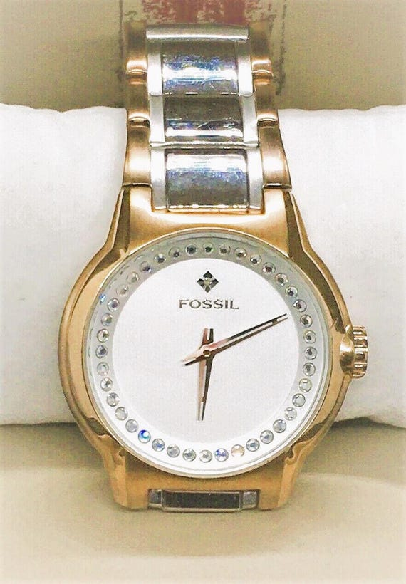 Buy Fossil Dress Collection FS4419 Rose Gold/stainless Gemmed Bracelet  Watch Online in India - Etsy
