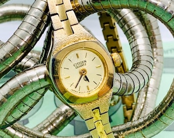 Citizen Exceed 3330-H27872 Ladies Watch – Two Tone, Champagne Dial