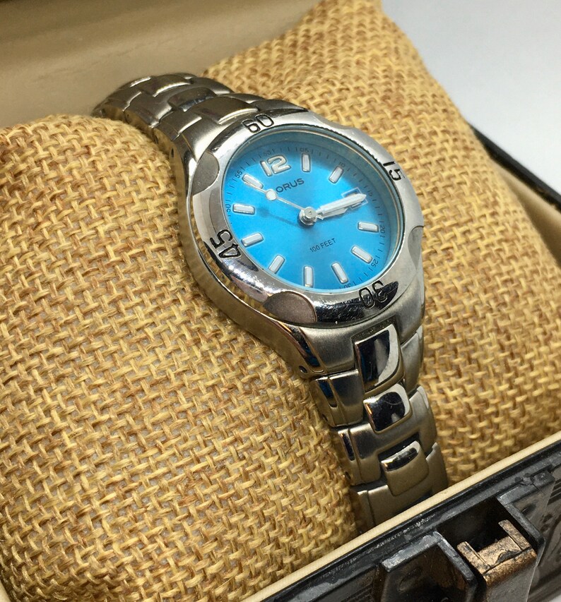 lorus blue dial watch