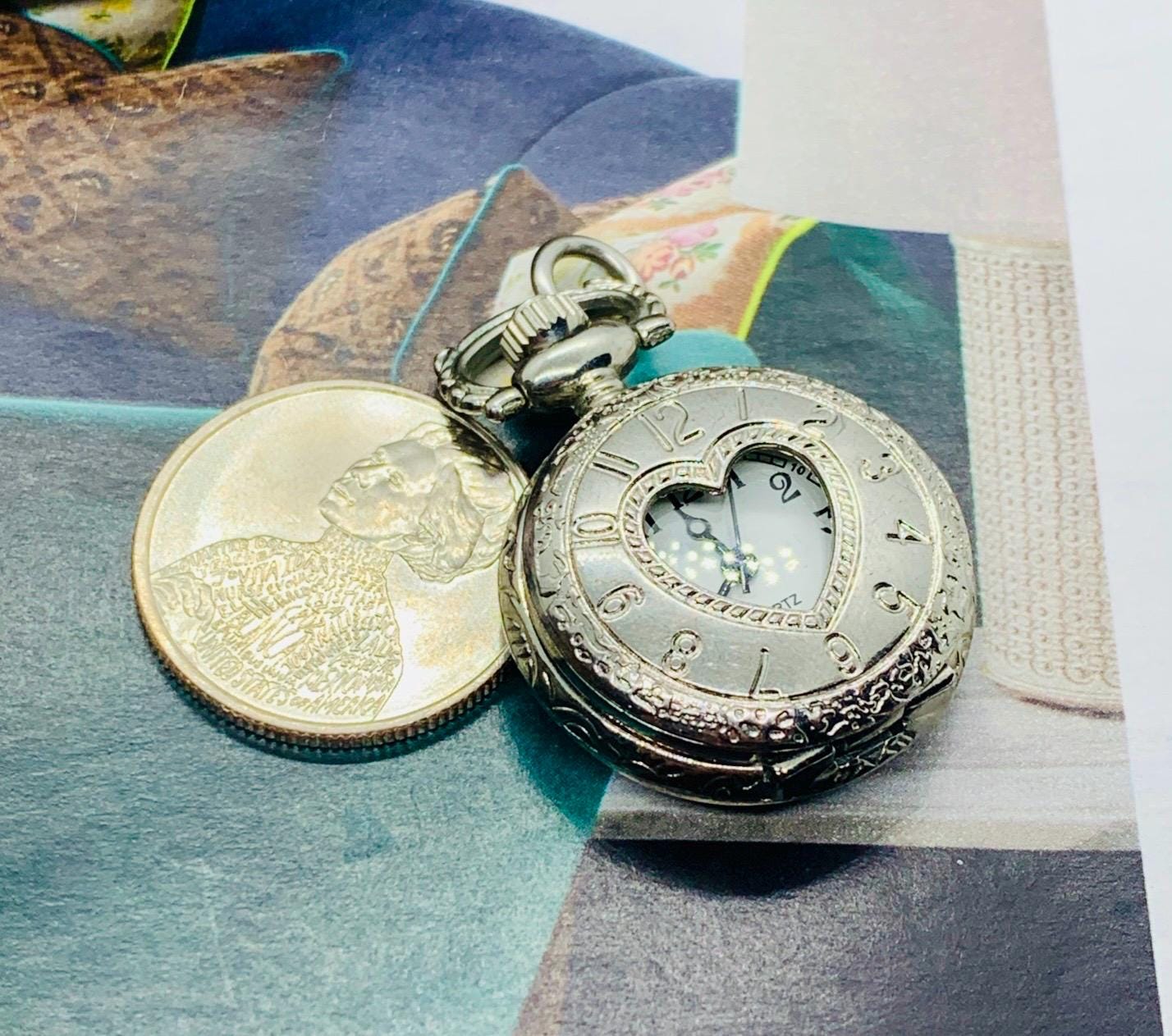 Heart Pocket Watch - Etsy
