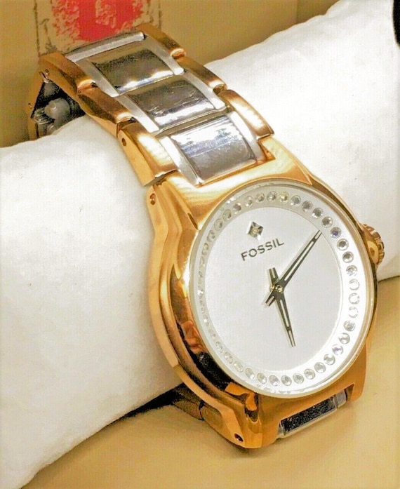 Buy Fossil Dress Collection FS4419 Rose Gold/stainless Gemmed Bracelet  Watch Online in India - Etsy