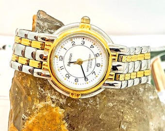Armitron 25/5512 Retro Silver/Gold Tone/White Dial Stainless Watch