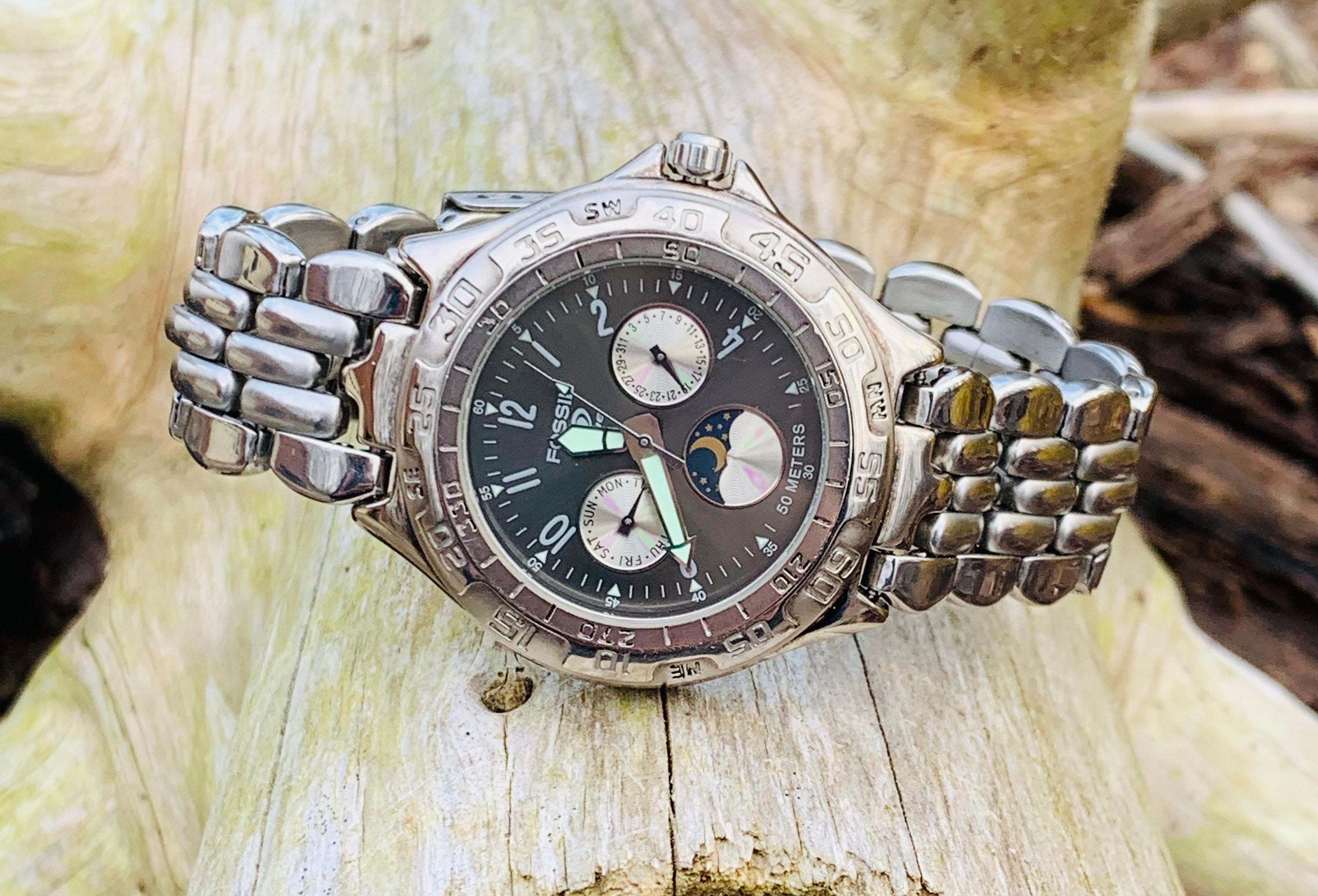 Fossil Riley Fossil Edelstahl Damenuhr Fossil Riley Fossil Uhr