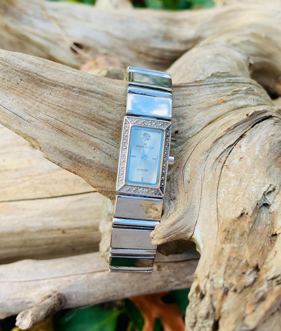 Anne Klein 10/8727 Diamond/silver Tone/rectangle Case Bracelet