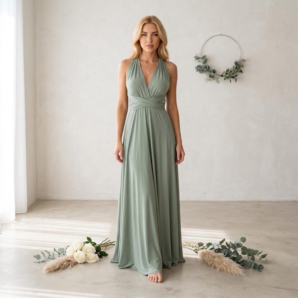 Bridesmaid Convertible Wrap Dress