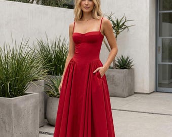 Vestido largo floral sin tirantes para mujer, estilo bohemio, elegante atuendo de verano para la playa y vacaciones.