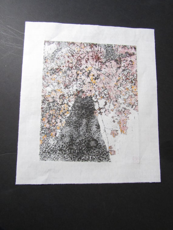 Up A Maple Tree Original Hand Carved Woodblock Print Japanese Moku Up A Maple Tree Original Hand Carved Woodblock Print Japanese Moku