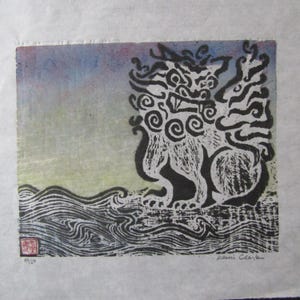 どんぐりの実どんぐり オリジナル手彫り木版画 日本木版画 クラーク