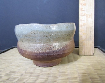 Hand thrown Japanese wood kiln art pottery Yunomi-chawan Tea cup by Pacific North West Artist Hiroshi Ogawa