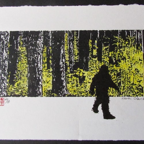 ヴィンテージ アフリカのキリン 手彫り 木版画 木版 手刷り オリジナル