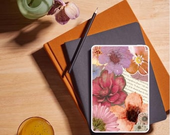 花柄のKindleインサートバンドル、Paperwhite 11 12 & Basic用Canvaテンプレート10種類、おしゃれな花柄の電子書籍リーダーケース装飾、印刷可能な本好きへのギフト