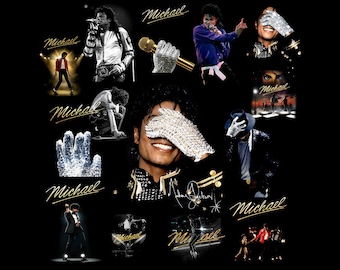 Michael Jackson King of Pop PNG-ontwerp, halftoon grafisch T-shirt, MJ Prints T-shirt, JPG poster, Tumbler Wrap, digitale downloadbestanden