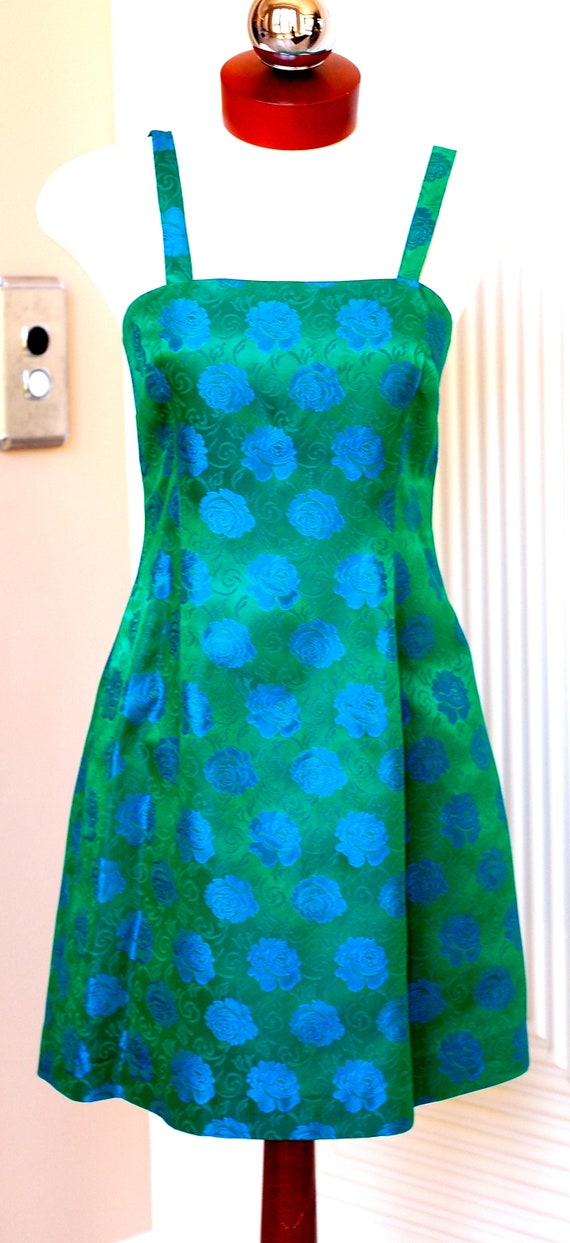 satin brocade dress