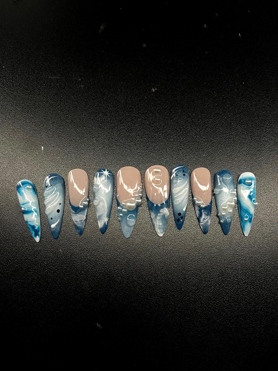 Ocean Wave Nails - Etsy