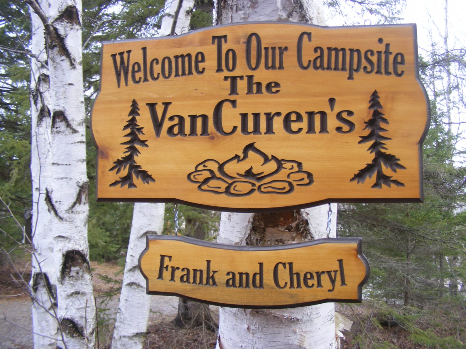 Campsite Sign To Our Campsite Custom Carved Camping Etsy