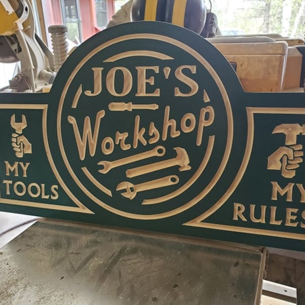 Workshop Sign/ Customized shop Sign/\Gift for Him or Her/Personalized Garage/Workshop Sign/ Dads garage shop Sign/She shed workshop