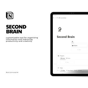 Modello Notion Second Brain / Gestione completa della conoscenza personale e dei dati (PKM) / Dashboard delle idee