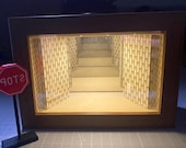 Backrooms Infinity Mirror, Backrooms diorama, Liminal Space Decor, Handmade Shadow Box, Miniature Display
