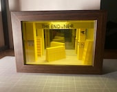 Backrooms Level 601 Infinity Mirror Decor,Desk Decor Night Light,Miniature Figurine Display Case