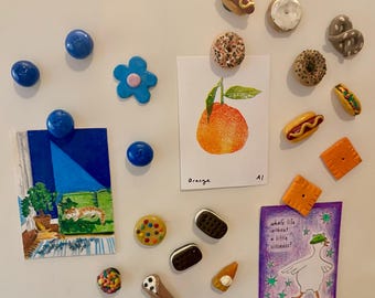 Handmade Clay Food Fridge Magnets | 3-Pack