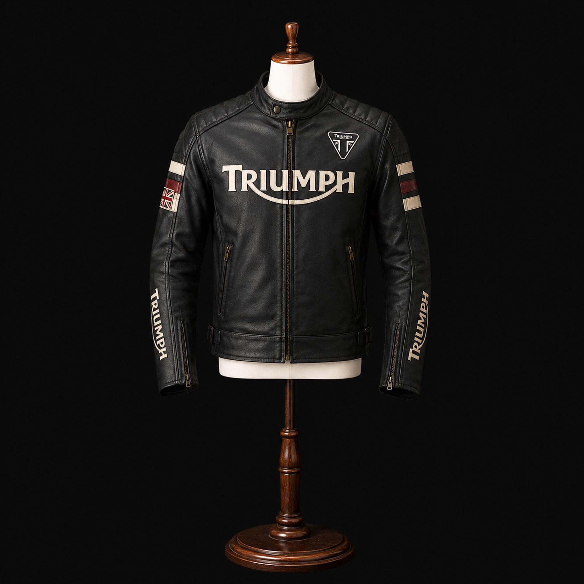Triumph motorcycle leather jacket - Etsy 日本