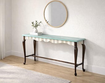 Mesa consola bohemia vintage Perfectly Imperfect™ / Mesita auxiliar de madera maciza restaurada / Mesita de noche rústica / Mesita de noche minimalista