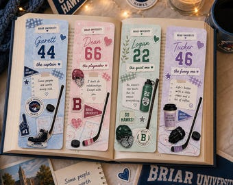 Off campus Hockey Romance printable Bookmarks