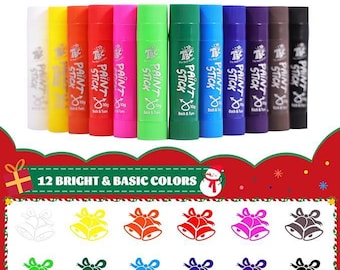 12 washable paint sticks set for kids | non toxic tempera art supplies