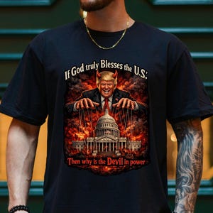 Trump Devil Puppet Shirt, Political Graphic Tee, Anti Trump Protest Shirt, Satirical Election Tee, Unisex Political Tshirt