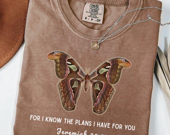 Comfort Colors® For I Know The Plans I Have For You Shirt, Bible Scriptures Shirt for Women, Christian Shirt, Faith Shirt, Religious Tee