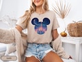 Disney Family Shirt, Disney Shirt for Women, Disney Ears Shirt, Disney Mickey Silhouette Shirt, Tshirt for Kids, Disney Glitter Minnie Shirt