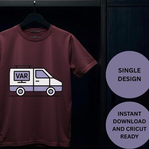 Videoarbitraje VAR de fútbol SVG / Icono de árbitro asistente de vídeo / Gráfico de tecnología futbolística moderna / Listo para láser y Cricut / Diseño vectorial de análisis táctico