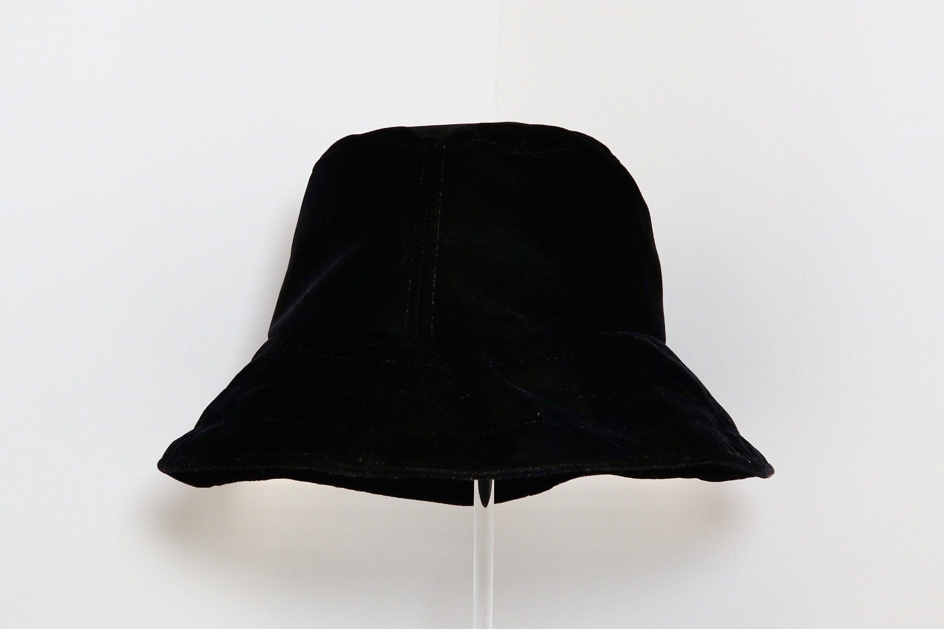 Black Velvet Bucket Hat - Etsy display picture 2