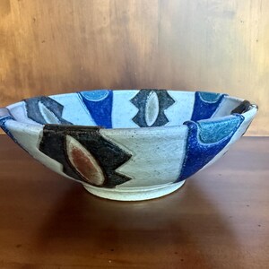 Signed TOVE Geometric Relief Bowl – Dated 1977