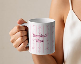 Stripe Mug Custom Kids Names Mom Mug, Mother's Day Gift, Stripe Coffee Cup, Personalized for Mom, New Mom Gift, First Time Moms, Custom Gift