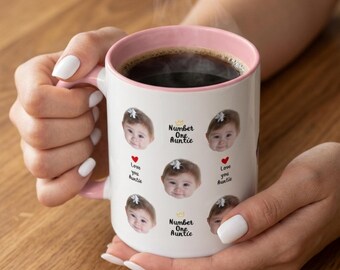 Personalized Baby Face pattern Mug, Custom Dad Mug, Father's Day Mug, Gift for Dad, Gift for Grandpa, New Parents Gifts, Uncle Gift, mom mug