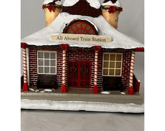 Hawthorne Village Campbell's Train Station Lighted Village w Box COA Campbell's