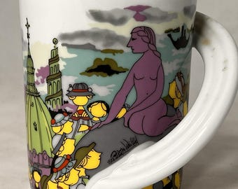 Rosenthal Studio Line Bjorn Wiinblad Copenhagen City Cup Mug Germany Art