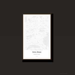 Two Location Map Print | From Here to There | Long Distance Gift | Where We Met Print UK