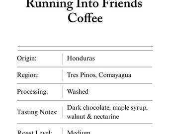 Honduras (Fresh Roasted) - Single Origin - Medium Roast
